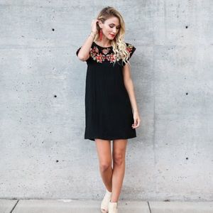 NWOT Embroidered Babydoll Dress